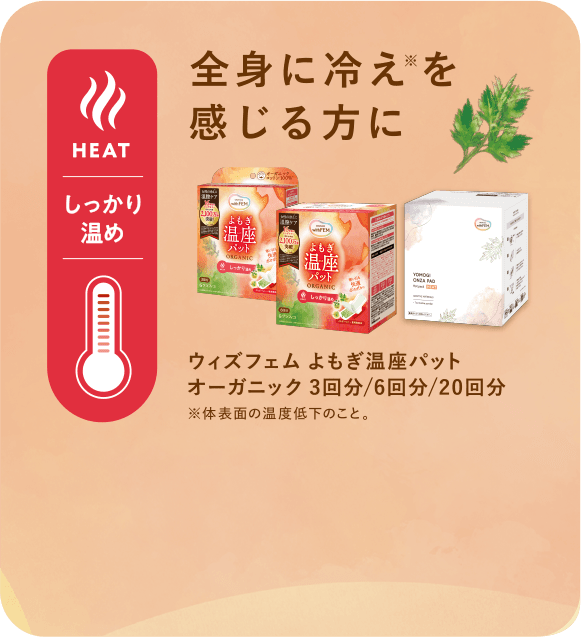 ウィズフェム よもぎ温座パット オーガニック 3回分/6回分